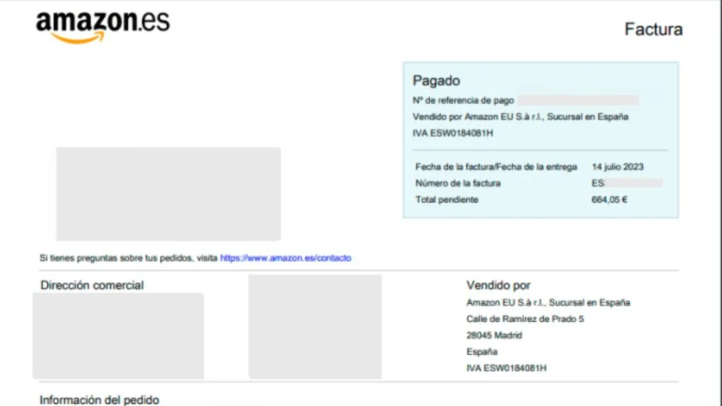 facturas con IVA español