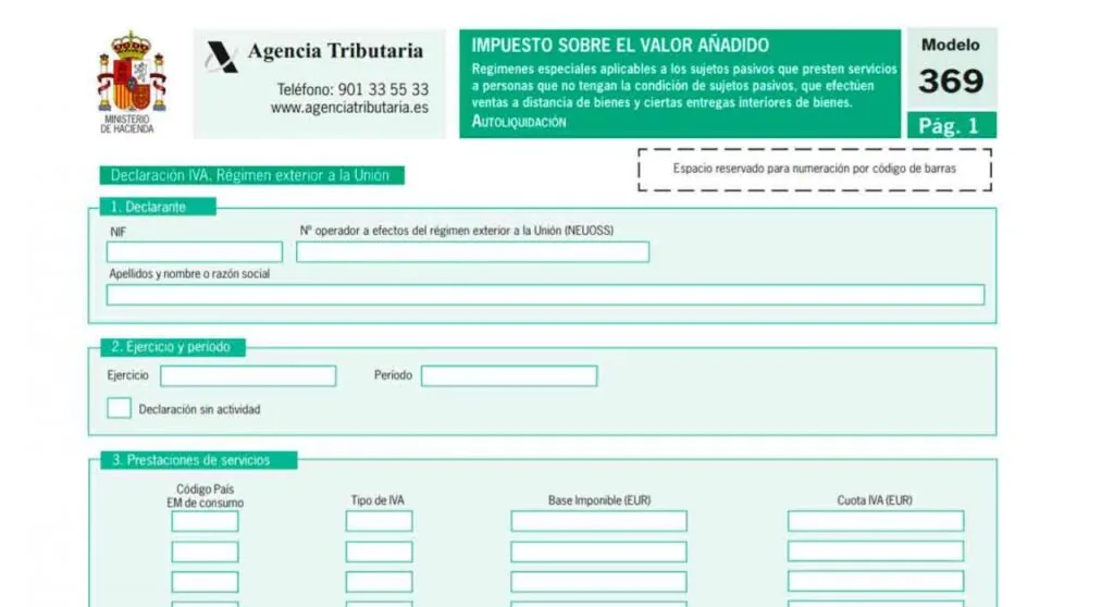 Modelo 369 de la ventanilla única